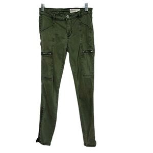 PISTOLA olive green skinny utility pants size 27 cargo ankle capris skinny pants